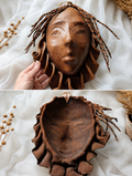 Vintage Handcrafted Leather Wall Mask